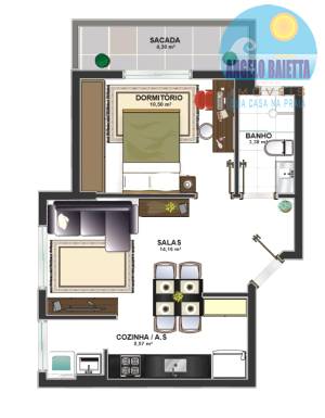Apartamento á venda no bairro Centro em Peruíbe