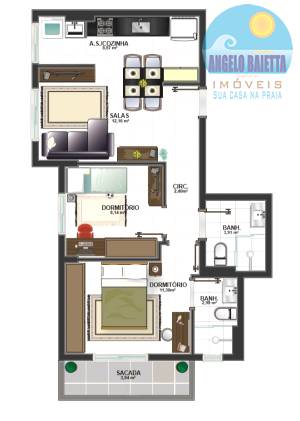 Apartamento para venda no bairro Centro em Peruíbe