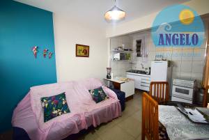 Apartamento com 1 dormitorio, frente mar em Peruíbe
